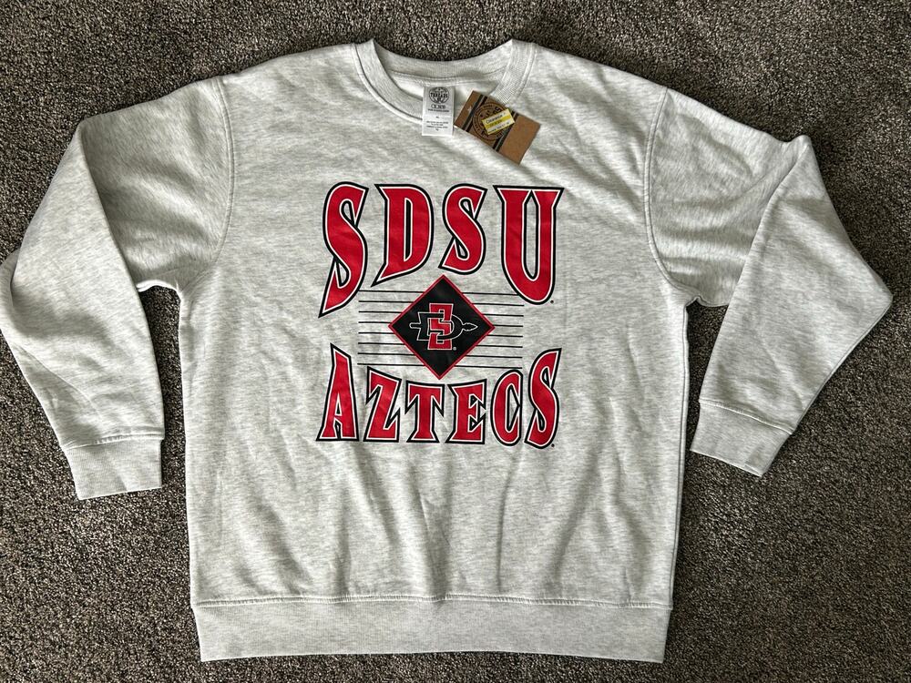 San Diego State Aztecs XL Gray Crewneck Rivalry Threads Sweatshirt (NWT)